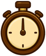 Horloge représentant des parties courtes