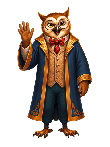 Professeur Plume, le tuteur hibou de Skoolity, rassure les parents